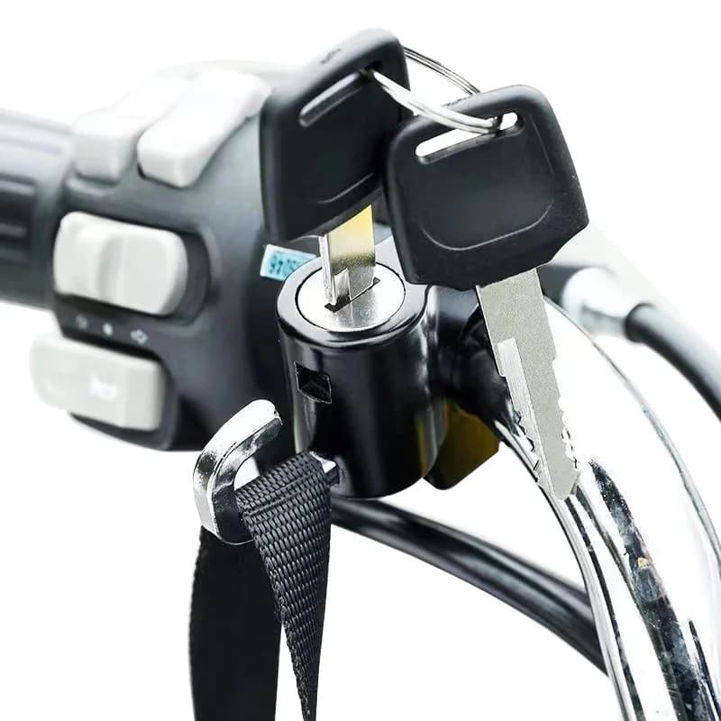 Lucchetto Universale Impermeabile Antifurto per Casco Moto, Gancio di Sicurezza per Manubri da 20-28mm, Accessorio Portatile per Moto