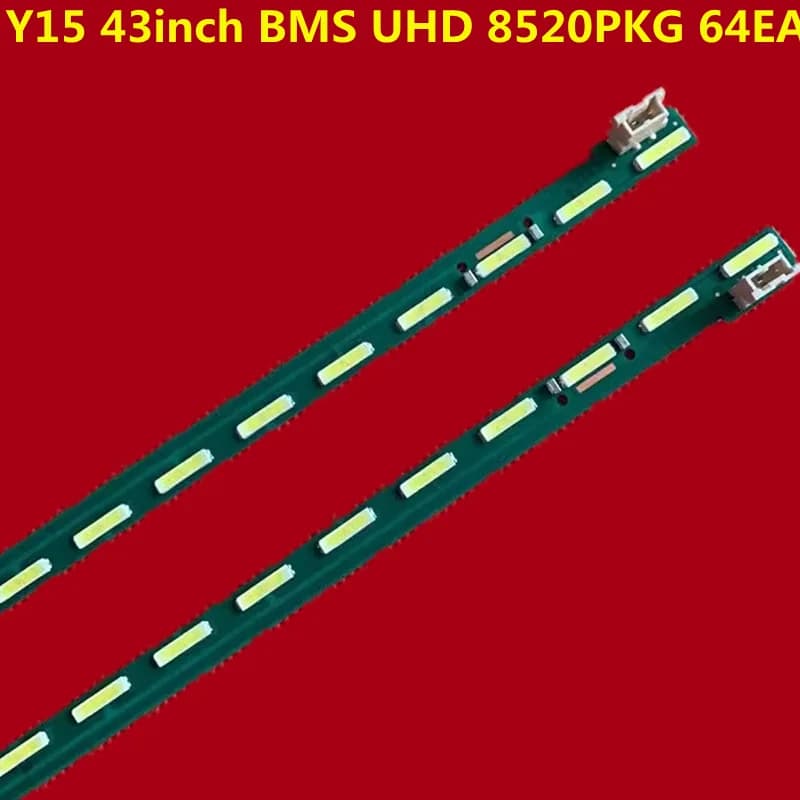 Striscia di retroilluminazione a LED 2 pezzi per Y15 43 pollici BMS UHD 8520PKG 64EA L/R muslimah 43 uf6300 43 uf6600 43UX310C-CA