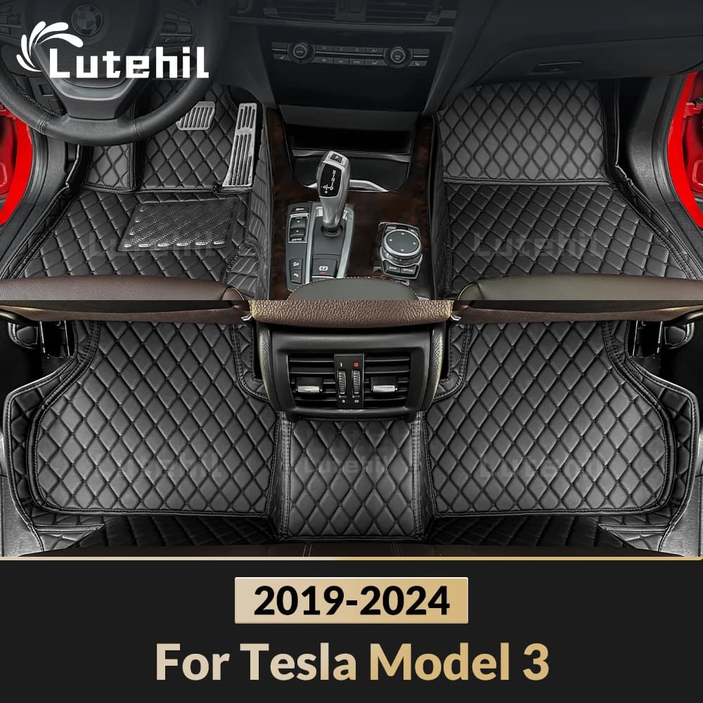 Per Tesla MODELLO 3 2019-2024 2023 2022 2021 2020 Personalizzato Auto Tappetino Automobile Tappeto Copertura Accessori Interni di Protezione