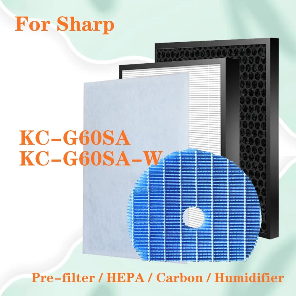 Filtro HEPA e sostituzione del filtro a carbone deodorante per purificatore d'aria Sharp KC-G60SA KC-G60SA-W
