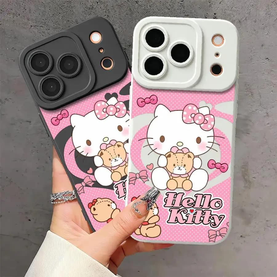 Case for Apple iPhone 17 Pro Max 13 Air 15 Pro 12 Plus 11 16 14 TPU Phone Cover Cartoon Sanrio Hello Kitty