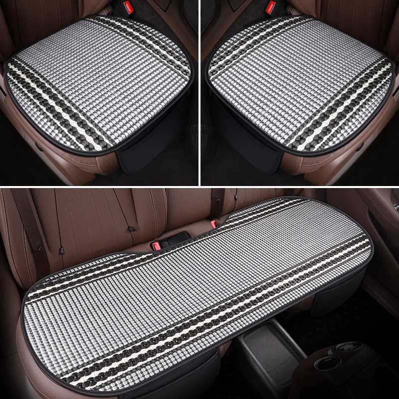 3 Pcs Ice Silk Car Seat Cover Interior Auto Seats Cover Cushion Protector Mat Universal Seat Kits Carpet Auto Accessories
