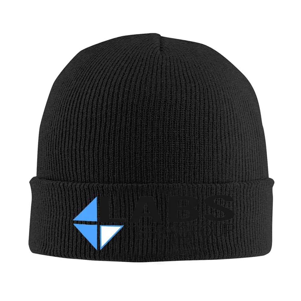 Blue symbol black LABS words TERRAGROUP Men Women Unisex Knitted Hat Beanie Pullover Cap Winter Thermal Warm Christmas Outdoor C