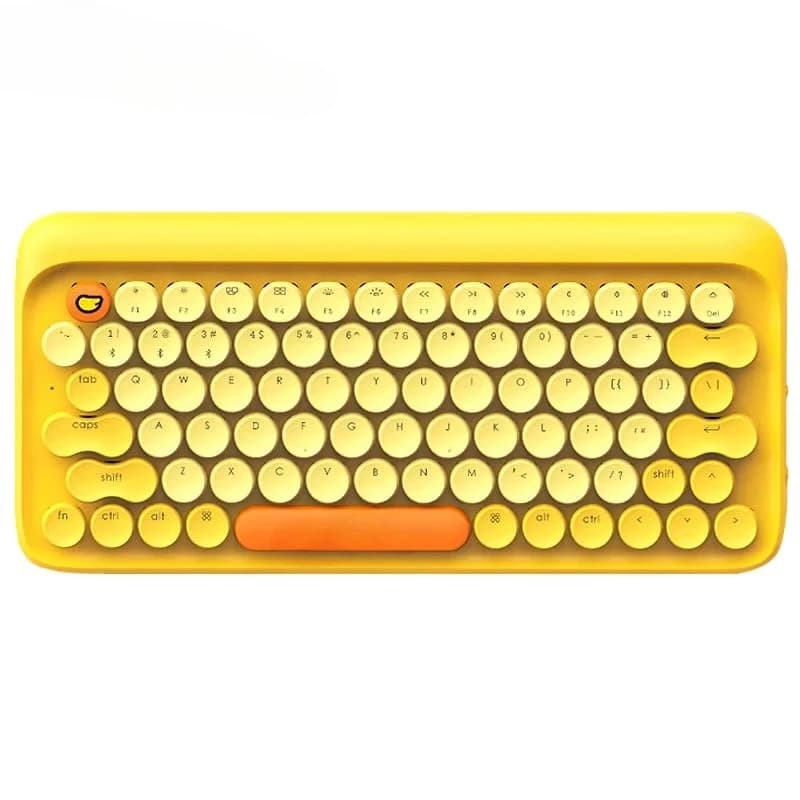 Tastiera Meccanica Wireless BT Retro Gialla B Duck DOT