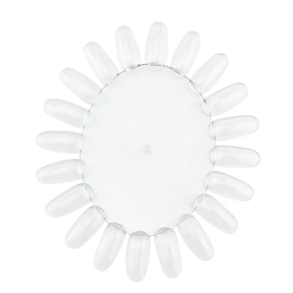10 Pezzi Espositore per Unghie a Forma di Girasole, Ruota in Acrilico Trasparente per Mostrare Colori Smalto, 20 Punte per Ruota, Pratica Professionale