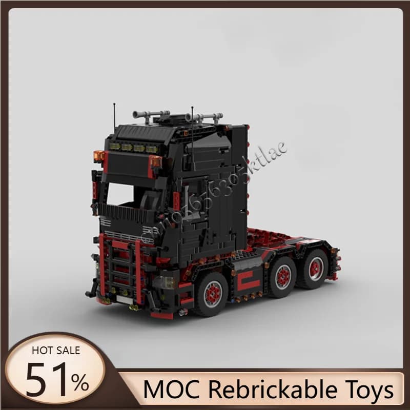 2436 PCS MOC V8 Black Truck Building Blocks Diy Assemble Bricks Traffic Educational Creative Display Toy Surprise Birthday Gift