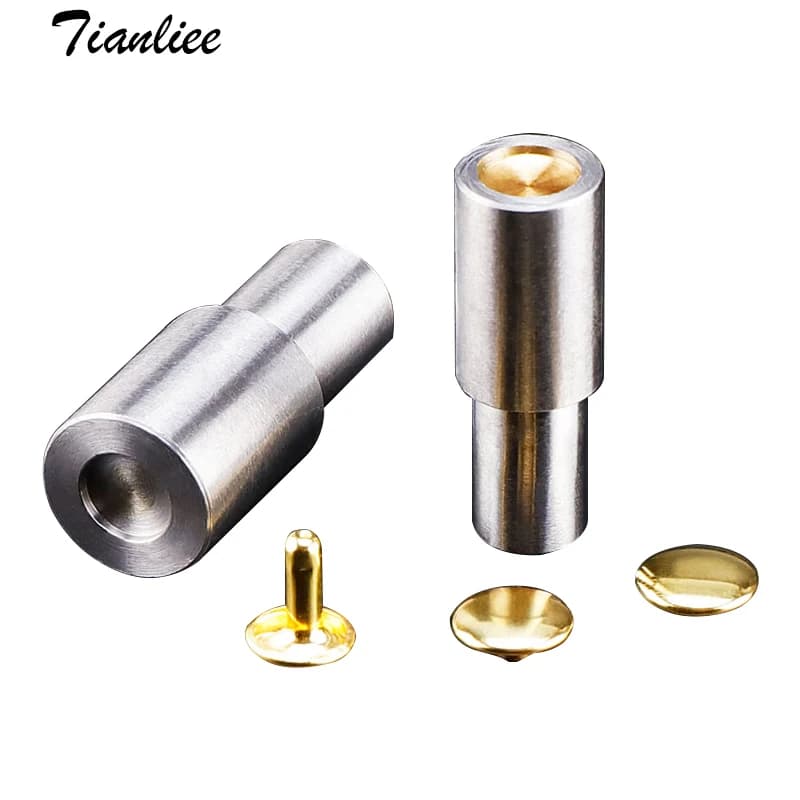 Double Cap Rivets Press Mold Punching Tool Setting tool Closure for clothes Metal rivets Fittings and tips for leather craft bag