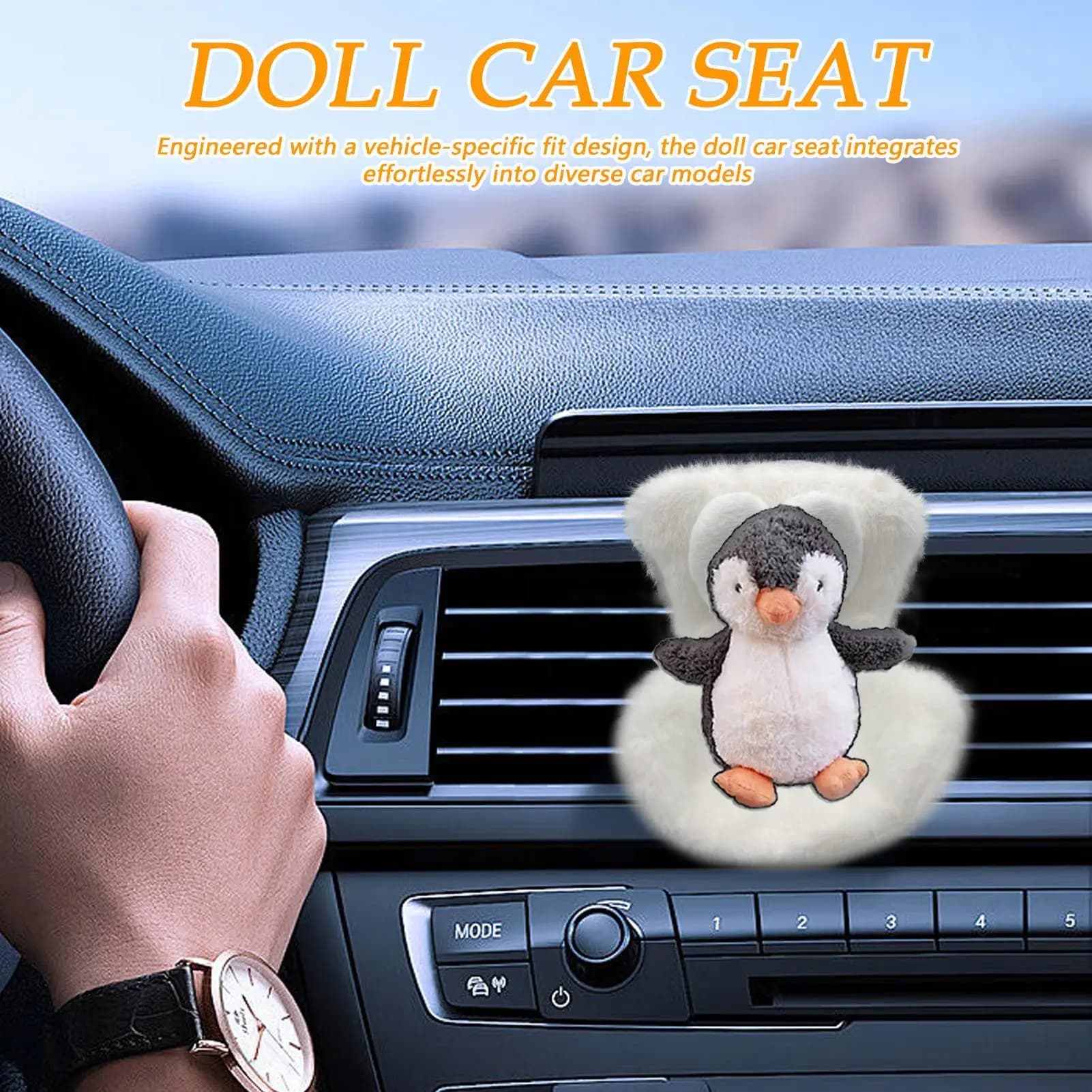 Car seat for dolls Nice design with big eyes Bearing for chair in plush Children's Toy Car Seat Children's Play Children's Play Air Grip Display