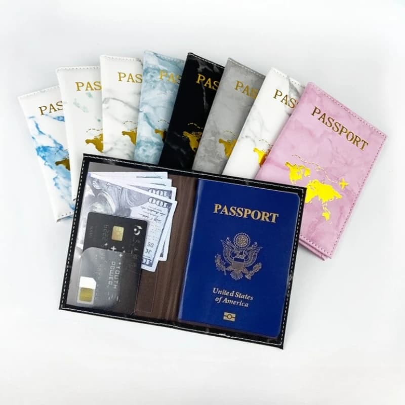 1Pcs PU Passport Holder Ticket Passport Covers Travel Passport Protective Cover ID Credit Card Holder Travel Accessories