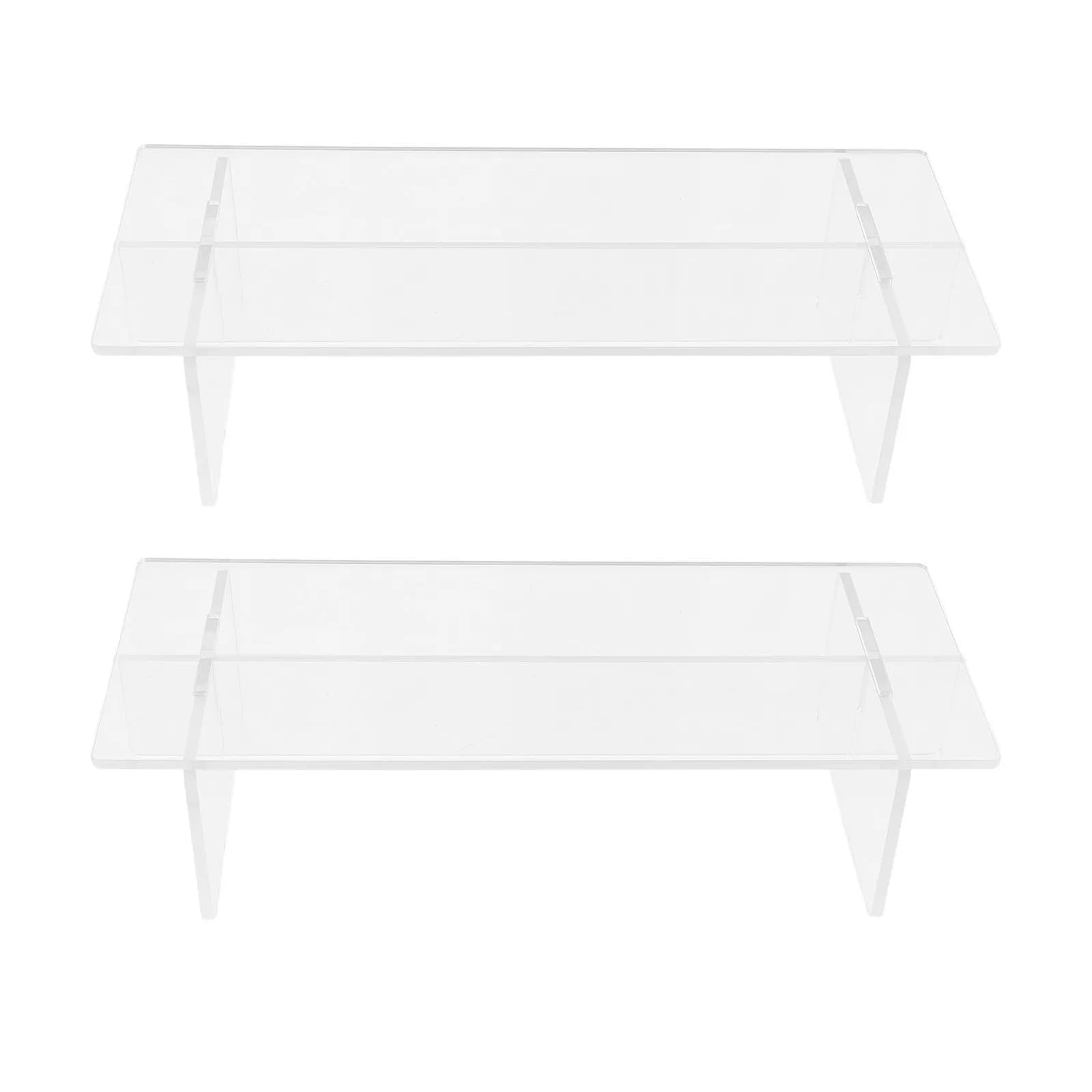 2 Pezzi Espositore Trasparente in Acrilico, Supporto per Action Figure, Organizzatore per Profumi, Trucchi, Cupcake e Dessert per la Casa