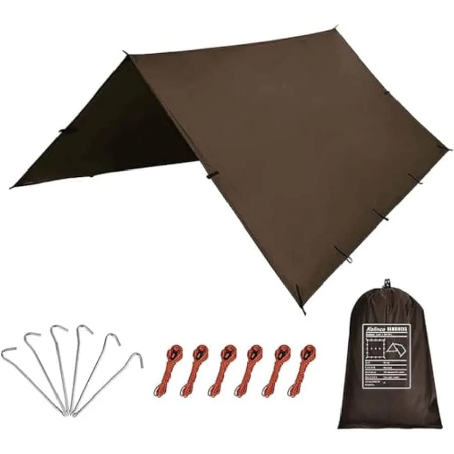 Telo per tenda, telo da campeggio, telo per amaca, telo impermeabile in PU, telo antipioggia per tenda, telo da picnic, riparo di sopravvivenza, protezione solare