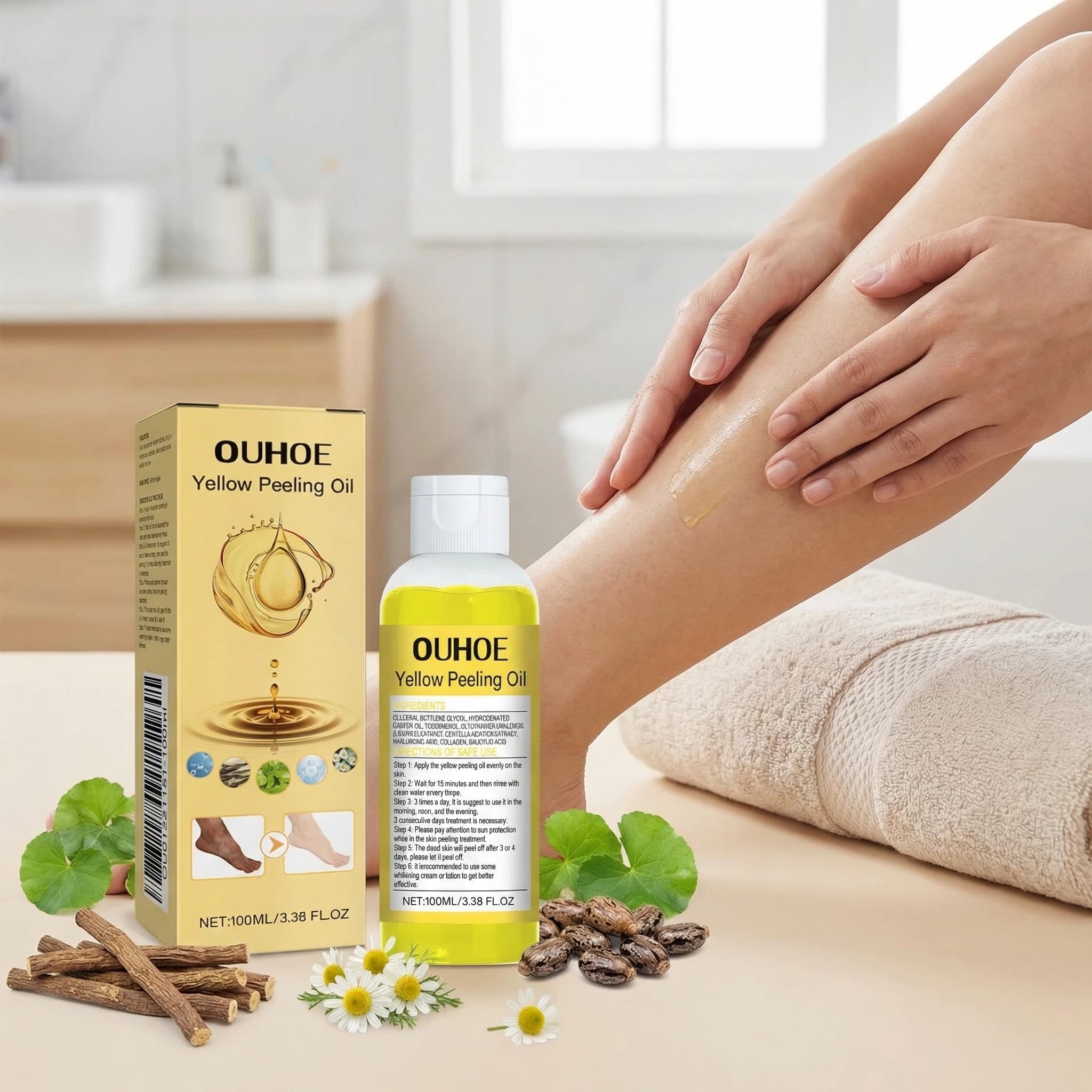 100ML Body Exfoliating Oil, Delicate Hydrating, Removes Mortgage Skin, Improves Softness, Lights Skin Tone, Body Exfoliating Oil