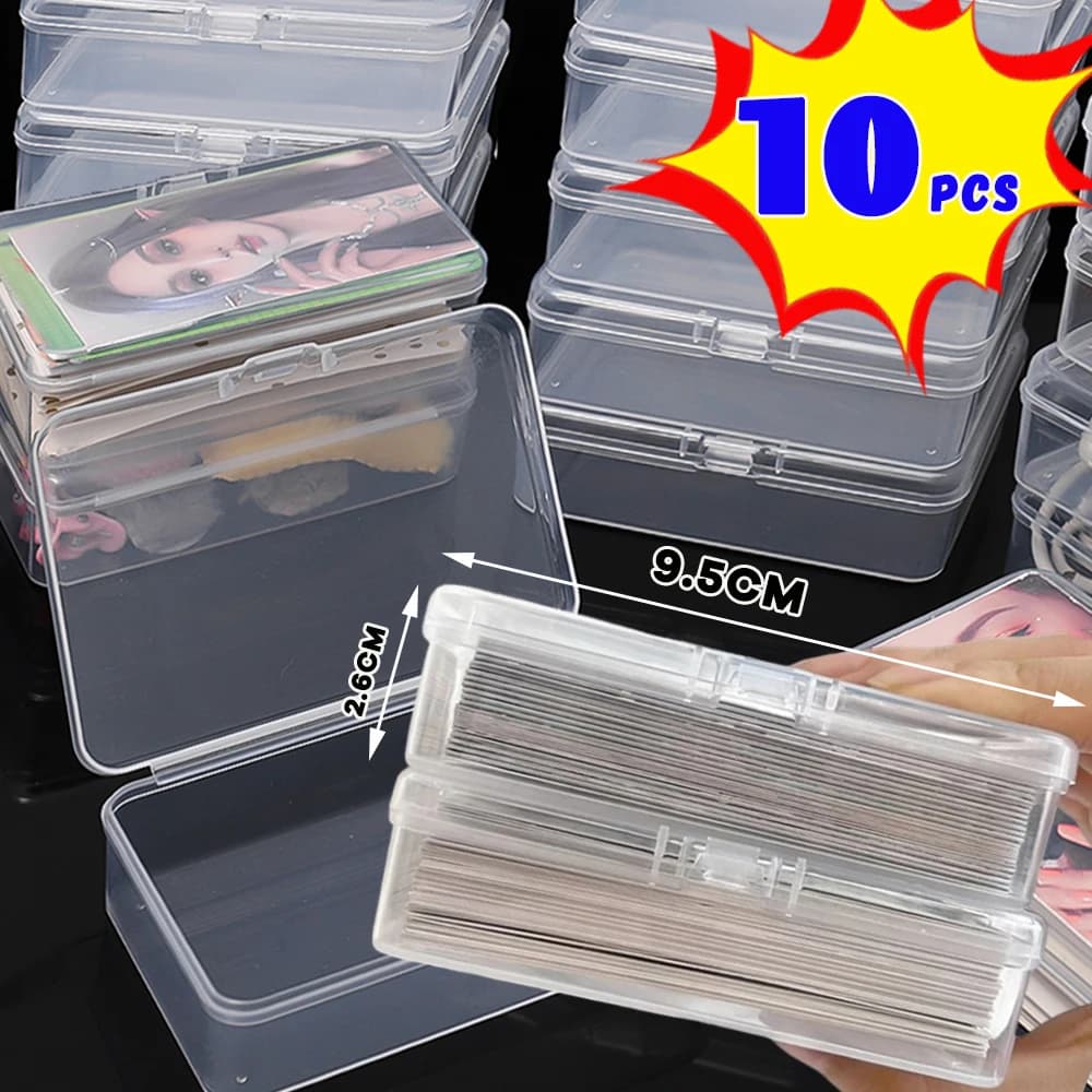 10/3 Pezzi Scatole Trasparenti in Plastica per Carte da Gioco, Contenitore Porta Carte, Custodia per Carte da Poker, Organizzatore per Giochi da Tavolo