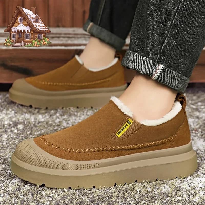 Winter men's new thick soled height increasing anti slip warm snow boots casual versatile thick cotton shoes