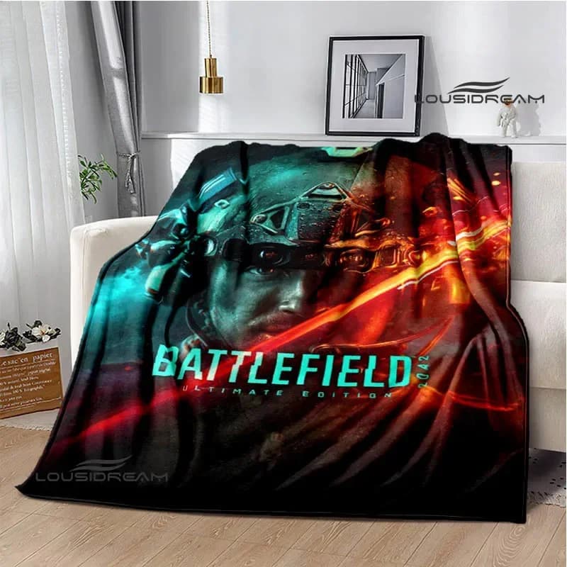 3D Game Battlefield Printed Blankets Fashion Warm Blanket Soft And Comfortable Blanket Home Travel Blanket Birthday Gift