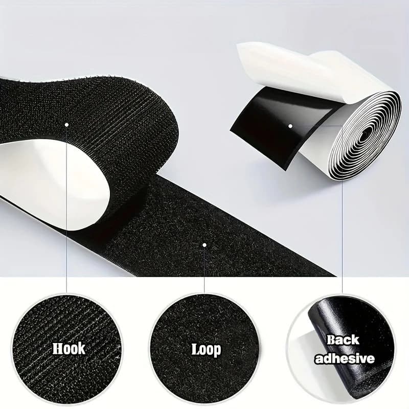 Velcro, hook-and-loop tape - Self-adhesive strips, suitable for installation, handicrafts, etc.