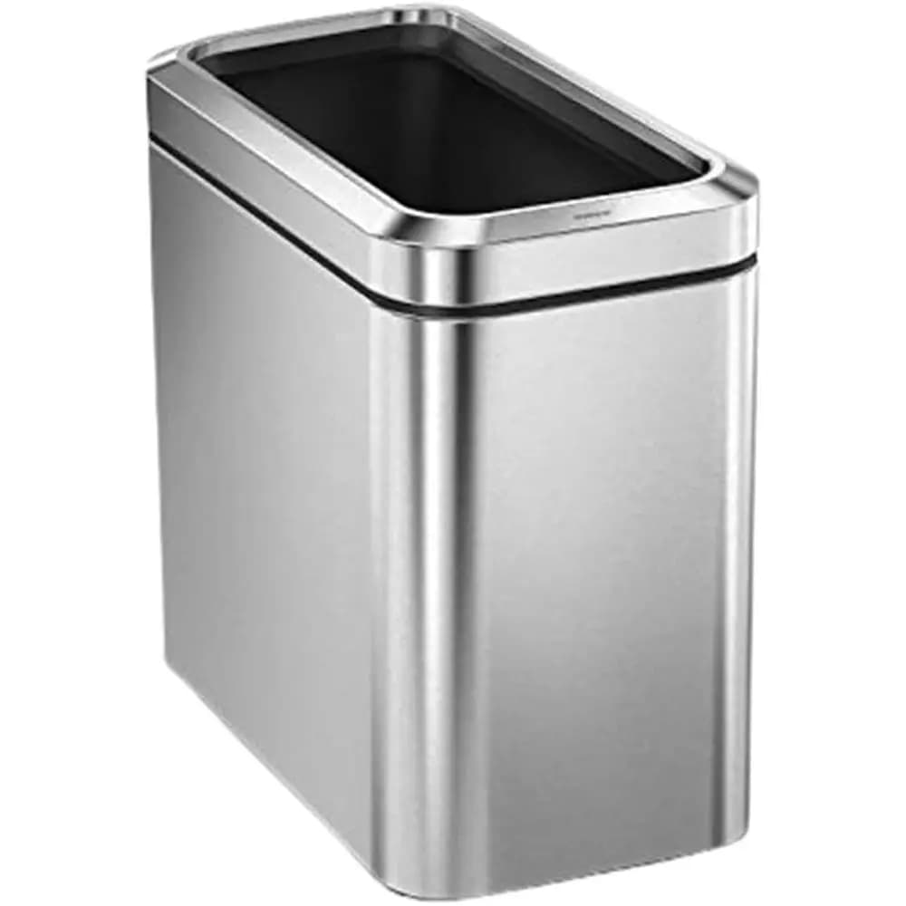 Cestino per Rifiuti Sottile da 25 Litri / 6,6 Galloni, Cestino Commerciale di Grado Professionale in Acciaio Inox Spazzolato