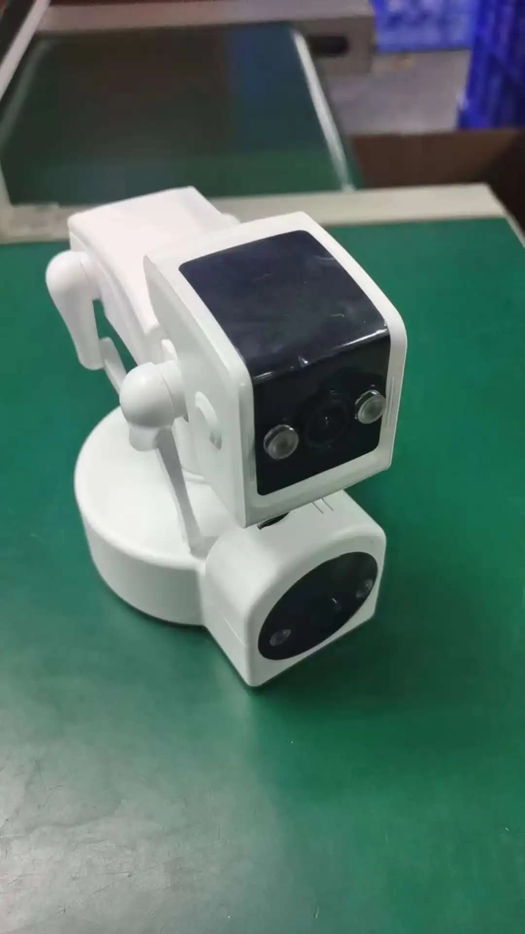 Telecamera IP Dome Wireless PTZ RobotDog 4MP UHD con Doppia Lente, Rilevamento Umanoide AI, Visione a Colori, Interfono CCTV, Baby Monitor