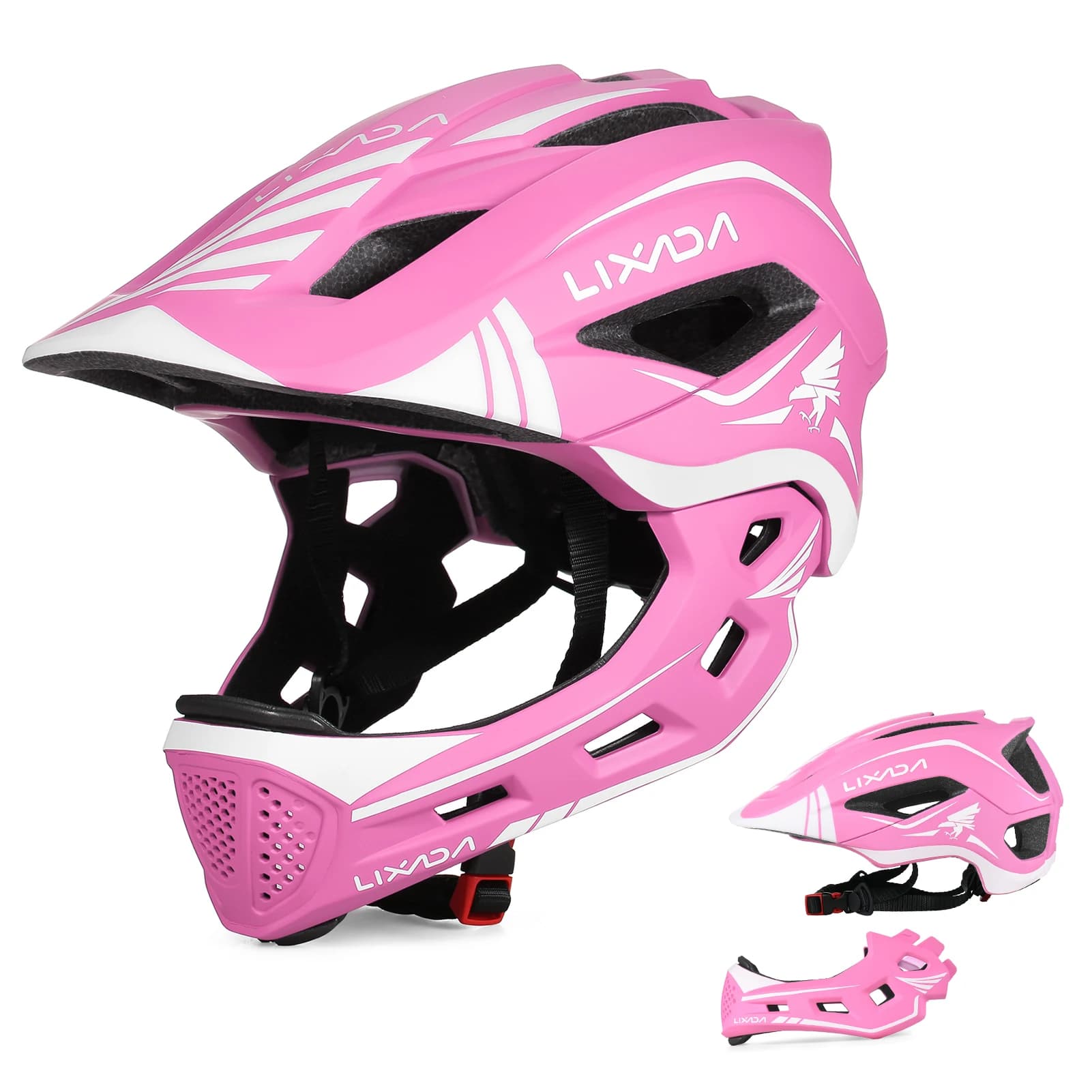 Lixada Detachable integral helmet 2 in 1 for children Sports safety bike helmet for children Protective equipment Kids helmet Cycling helmet