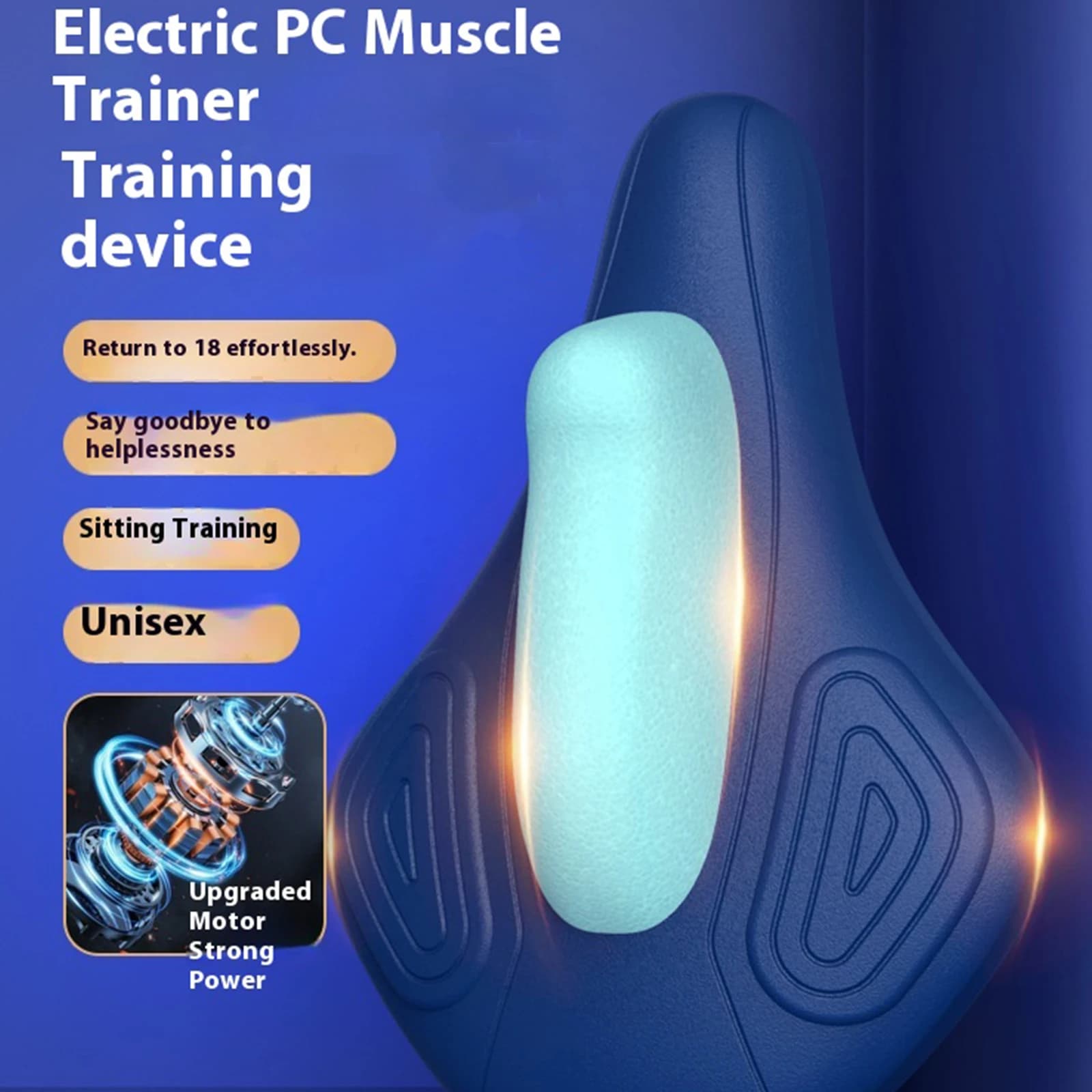 Electric Pelvic Floor Strengthening Muscle Exerciser Ergonomic Kegel Fitness Training Device Rechargeable for Physical Therapy