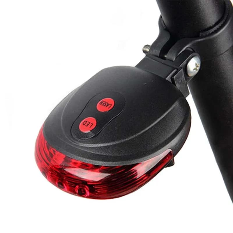 LED Backlight for Bicycle 5 LED + 2 Laser Night MTB Mountain Bike Rear Light Safety Waterproof Cycling Flash Lamp BC0046