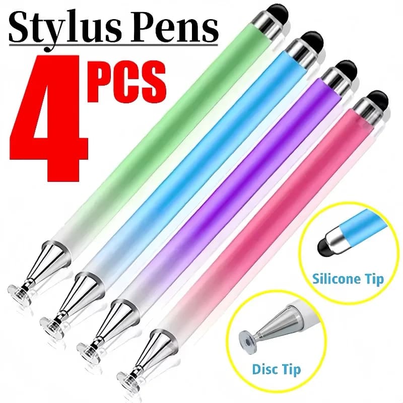 Penna stilo universale 2 in 1 per iPad Tablet Telefono Disegno Pittura Punta del disco ad alta precisione Accessori per penna touch screen in silicone