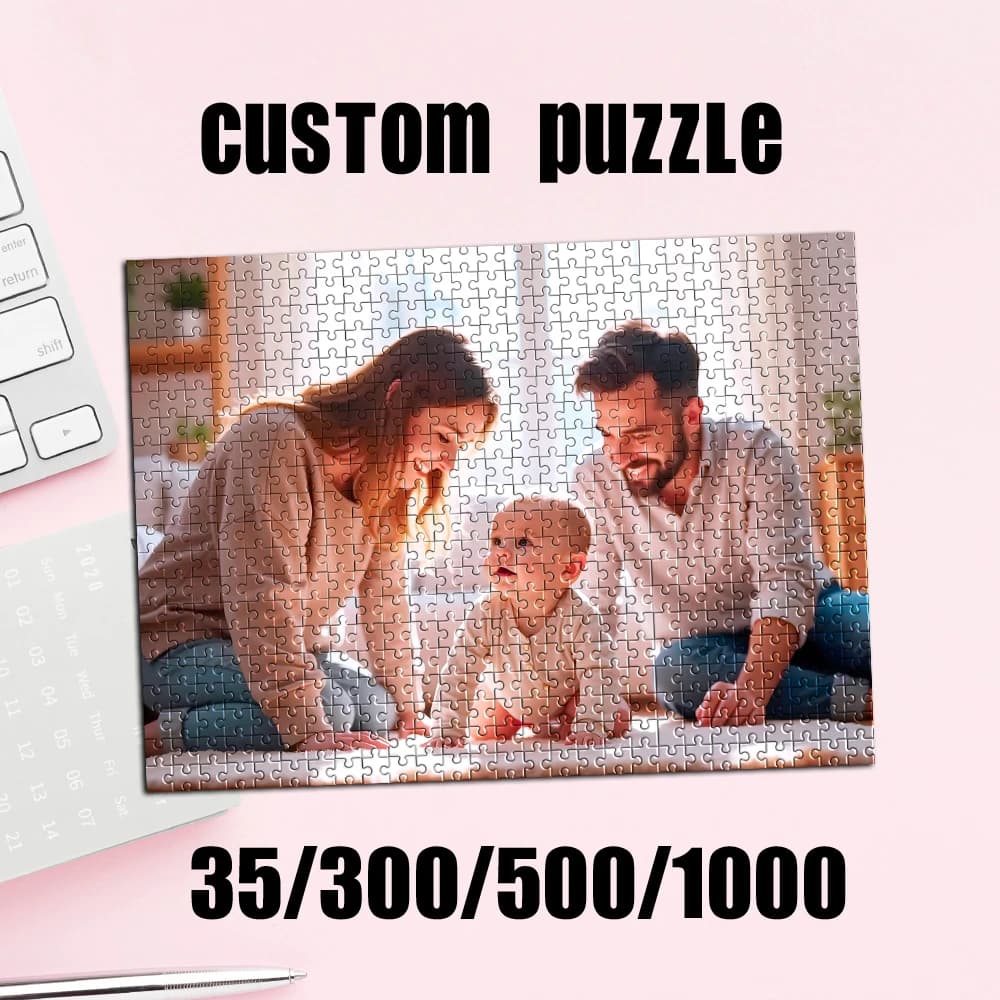 35/300/500/1000 pezzi Puzzle personalizzato con foto di famiglia, album fotografico fai da te, decorazione per buste, regalo da collezione