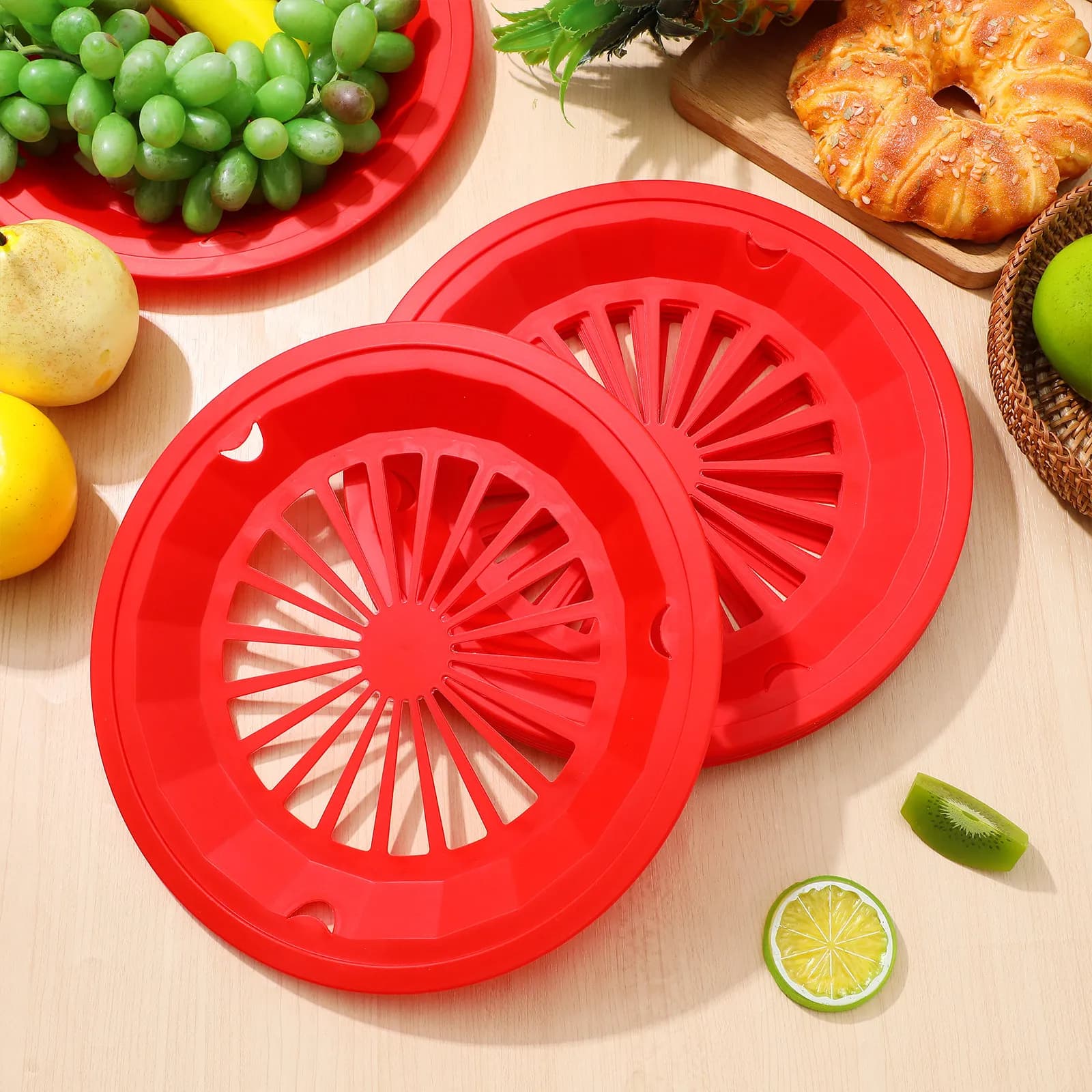 Set di 10 Robusti Portatovaglioli in Plastica per Barbecue, Distribuzione Uniforme del Peso degli Alimenti, Servizio Senza Disordine, Riutilizzabili per Feste, Picnic, Campeggio