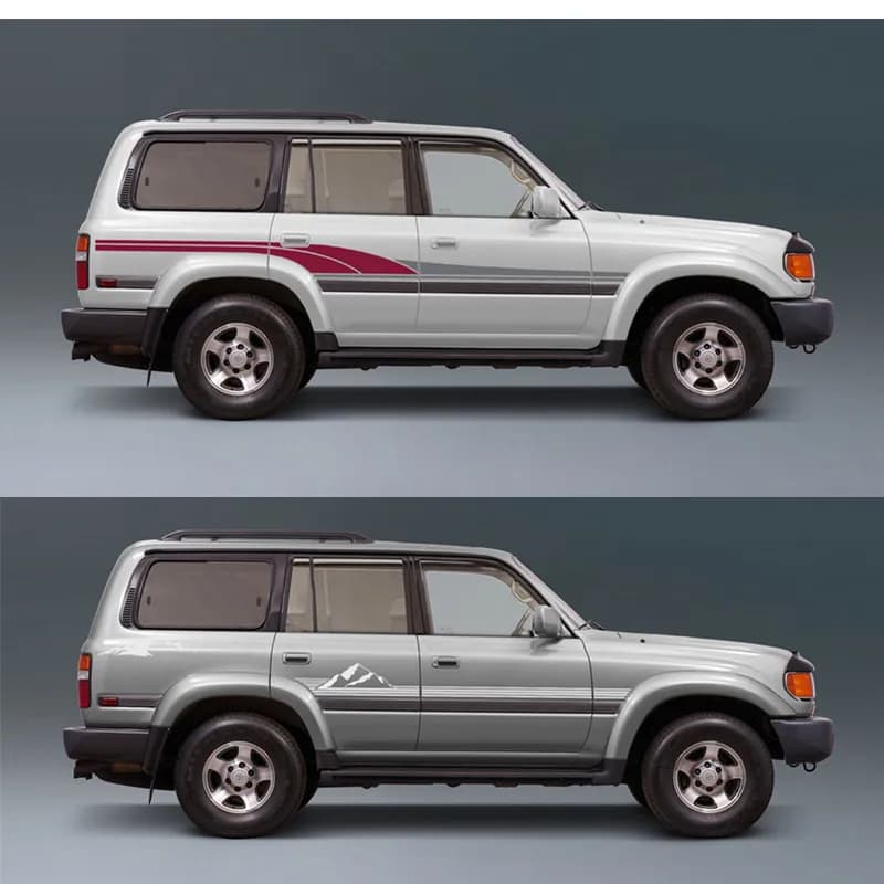 Car Vinyl Stickers modification customized Fashion sports decals For TOYOTA LAND CRUISER LC60 LC70 LC80 series