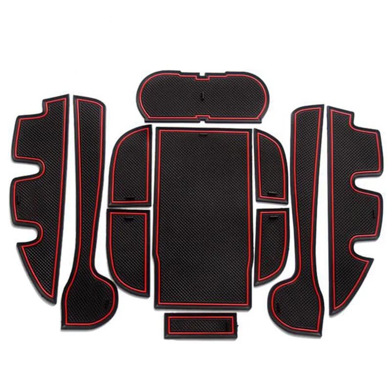 Tappetino porta interna pad porta/tazza per accessori Toyota Camry 2012 2013 2014 2015 tappetini antiscivolo tappetini rossi/blu/bianchi con logo