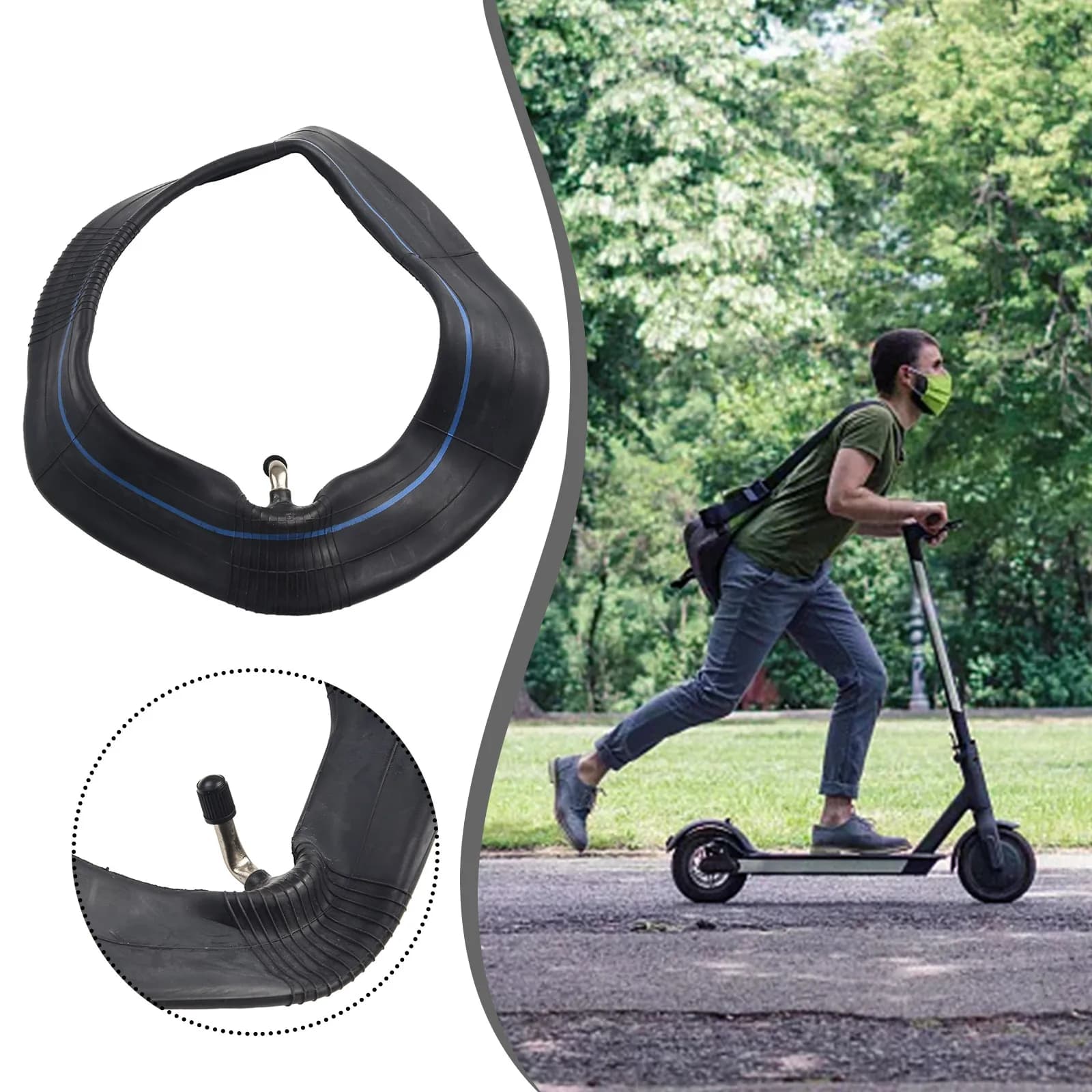 Pratico 00% nuovissimo camera d'aria tubo per scooter elettrico tubo per scooter elettrico parte di ricambio per pneumatico interno nero 255x80