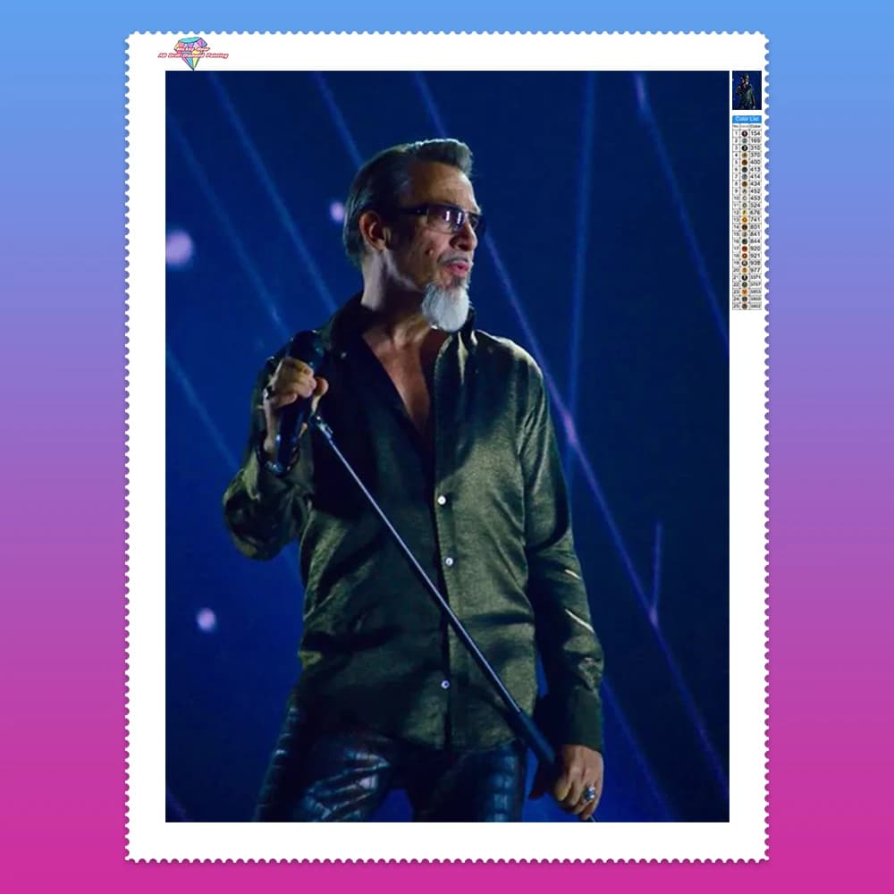 French Male Singer Florent Pani Rhinestone Cross Stitch Home Living Room Bedroom Office Wall Decoration DIY Holiday Gift Art Decoration
