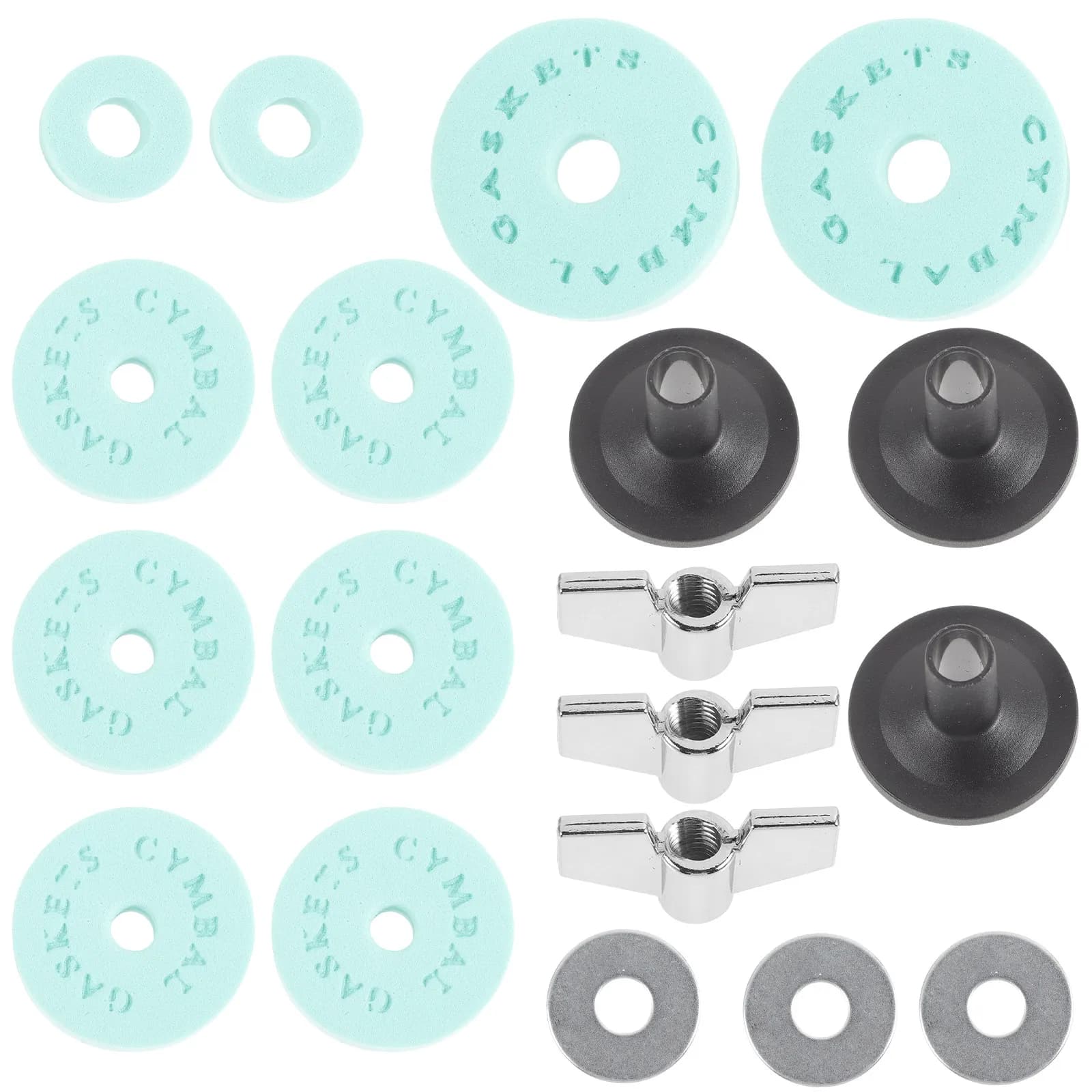 Set di 1 Pad Antiscivolo in Gomma per Montaggio Piatti Batteria, per Tubi di Supporto Piatti, Hi-Hat, Crash, Ride - Accessori Hardware per Kit Batteria