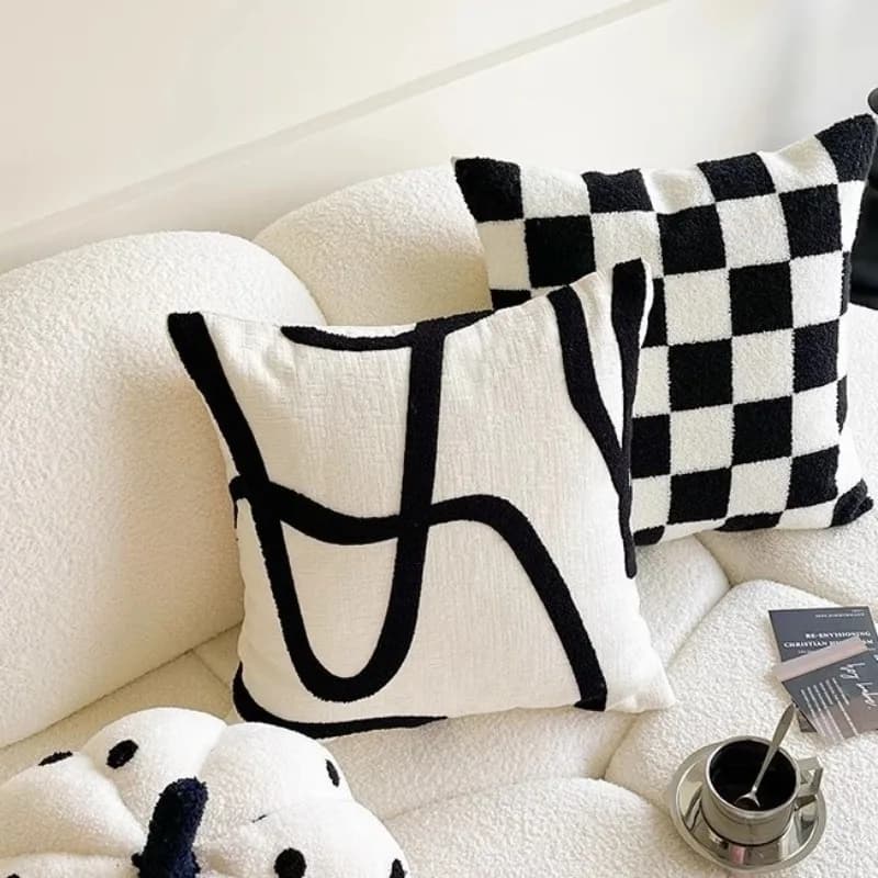 Nuova fodera per cuscino di lusso, staccabile e lavabile, design alla moda per la decorazione del divano del soggiorno.