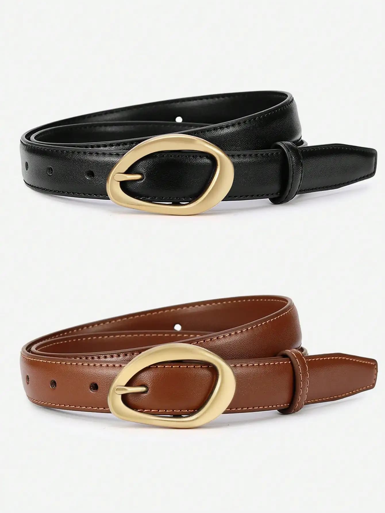 1/2/3 Pezzi Cintura con Fibbia a Spillo Stile Coreano, Sottile e Versatile, Decorativa, per Jeans e Pantaloni, Accessori Moda