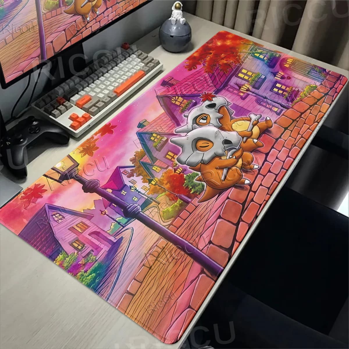Tappetino per mouse grande XXL, tappetino per scrivania da ufficio, accessori per giocatori, tappetino per mouse Pokemon Cute Cubone, tappetino per tastiera da gioco, tappetino per PC