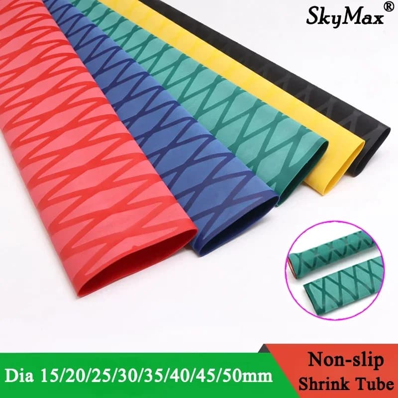 1/3/5 pezzi tubo termorestringente antiscivolo per canna da pesca fai da te 1M 15/18/20/22/25/28/30/35/40/50mm copertura impermeabile