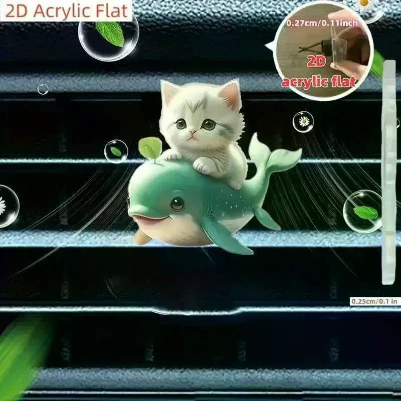 Car Deodorant for Car Clips Shaped Cat Cute for Air Bags, Elegant Long-Term Deodorant Accessories for Interior Cars