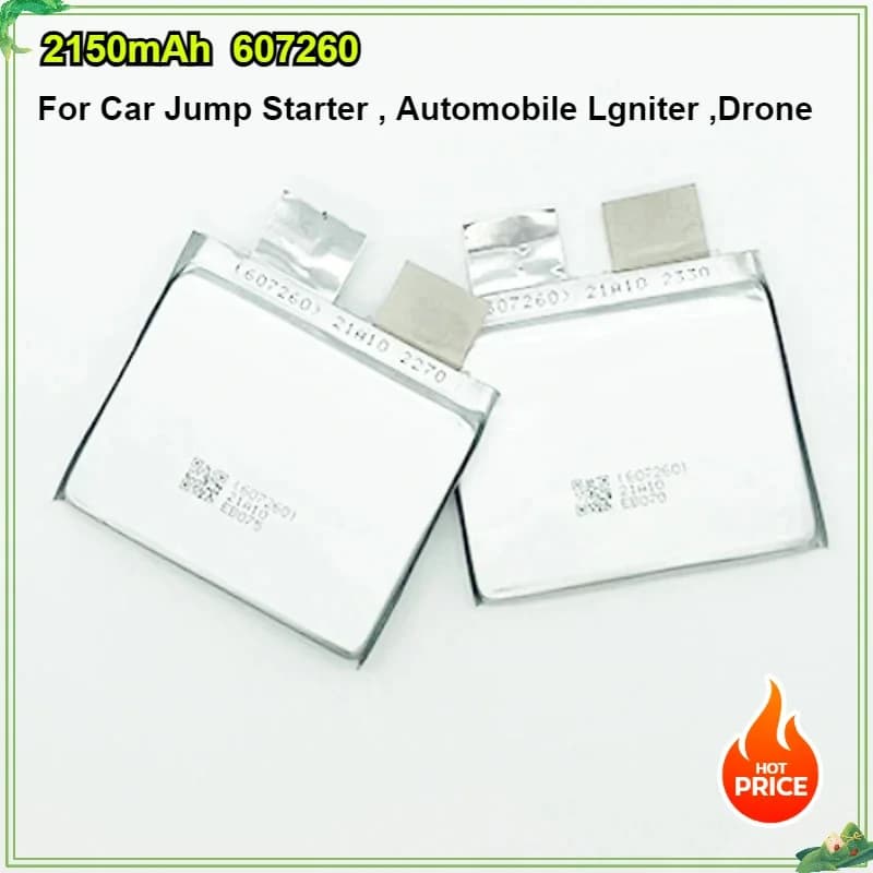 2 pz/lotto Nuovo 3.7 V 2150 mAh 607260 506580 60C FAI DA TE 2S 3S 7.6V 11.4V Batteria per Auto Jump Starter Automobile Lgniter Drone