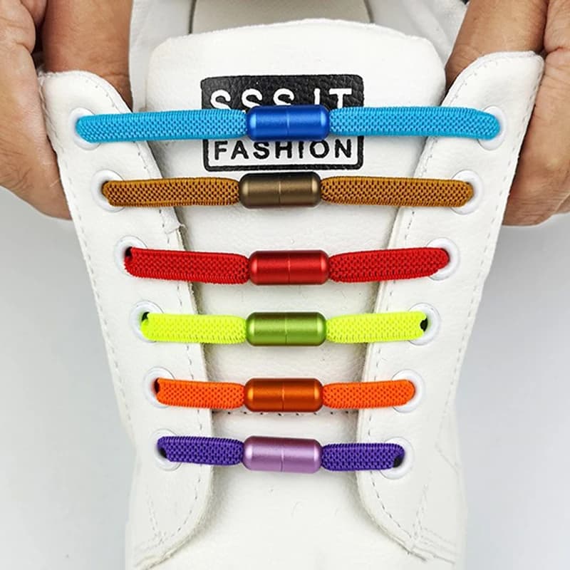 1Pair/3Pair Flat Elastic Laces Sneakers No Tie Shoe laces Kids Adult Quick-Release Shoelace Suitable for a variety of shoes
