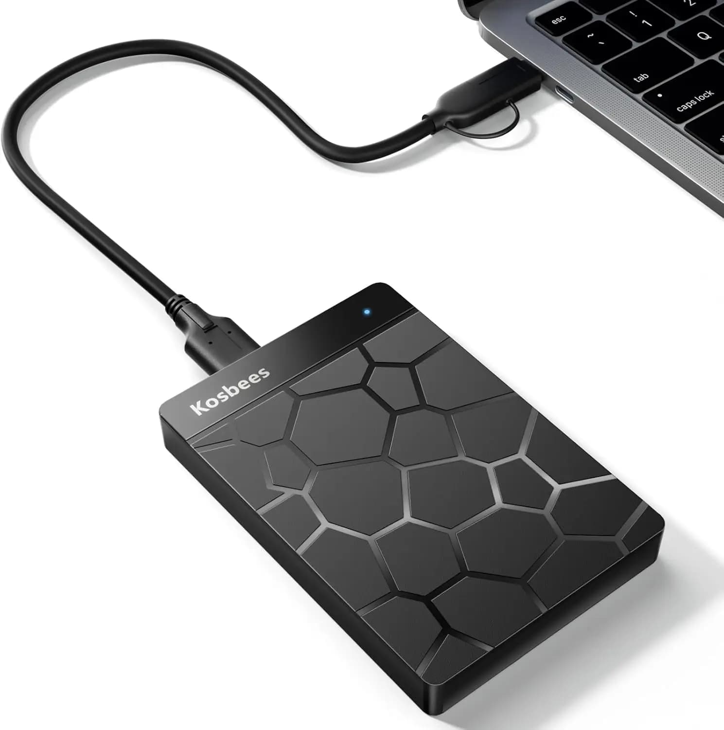 Hard Disk Esterno Portatile da 500GB, HDD Ultra Sottile per PC, Mac, Laptop, PS4, Xbox - Pronto all'Uso Plug and Play