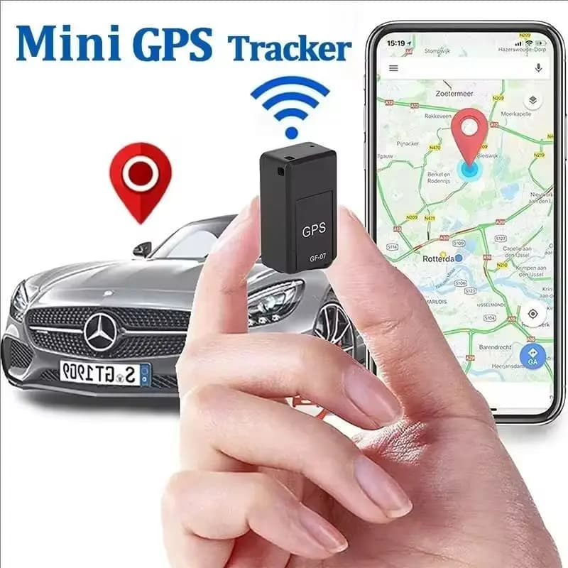 GPS Tracking Device Portable Mini GF07, GPS Tracker for Auto, Magnetic Powerful, Anti-theft, GPS Positioning with App