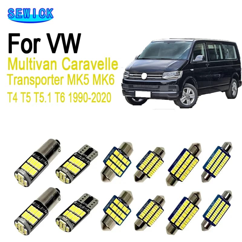 Lampadine a LED Kit luce interna per Volkswagen VW Multivan Caravelle Transporter MK5 MK6 T4 T5 T5.1 T6 1990-2020 Accessori