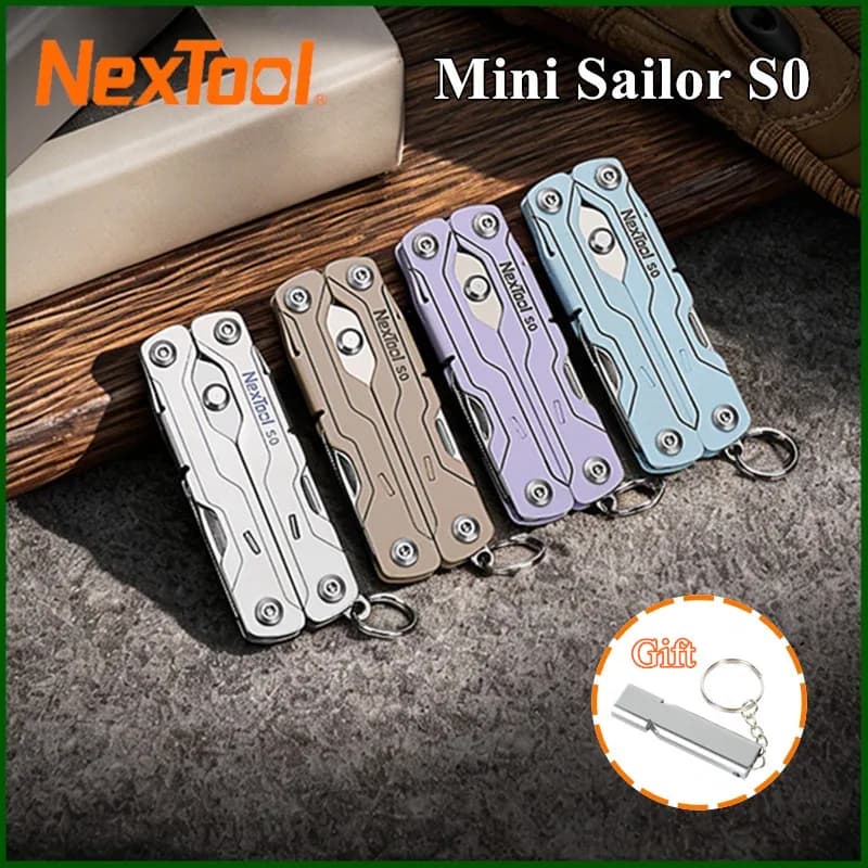 NexTool Micro Multitool S0 8 in 1 Mini Forbici da Marinaio Mini Multiutensile Tascabile EDC Strumenti Manuali Pieghevoli per Campeggio e Sopravvivenza
