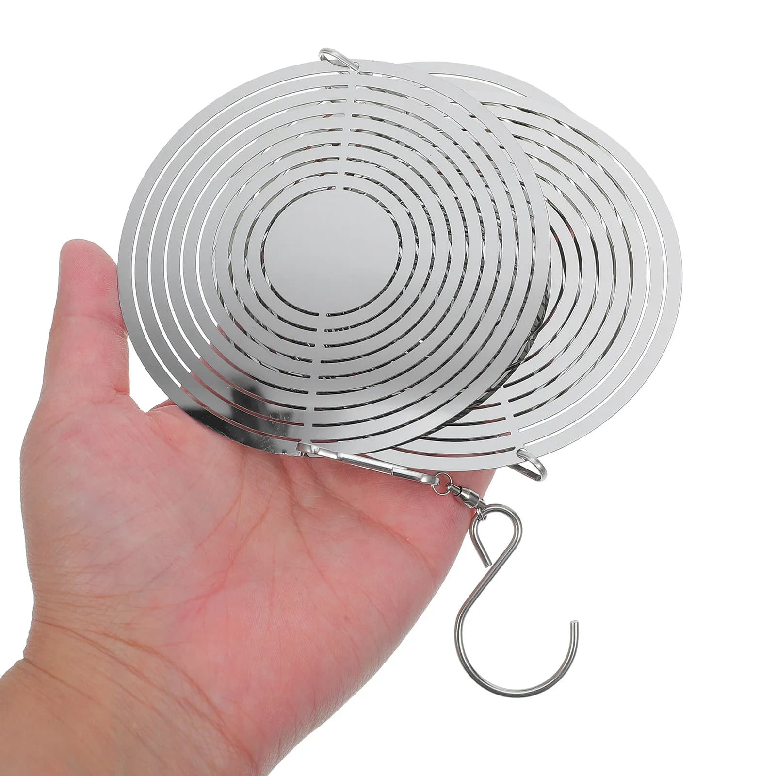 3Pcs Reflective Outdoor Bird Scare Discs Hanging Metal Wind Spinner Patio Balcony Garden Decoration Courtyard Wind Chime