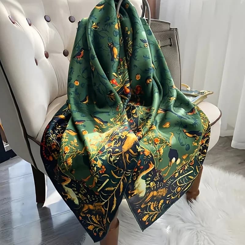 Sciarpa primaverile da donna, design di lusso, sciarpa di seta liscia, morbida fascia musulmana, scialle Deach.