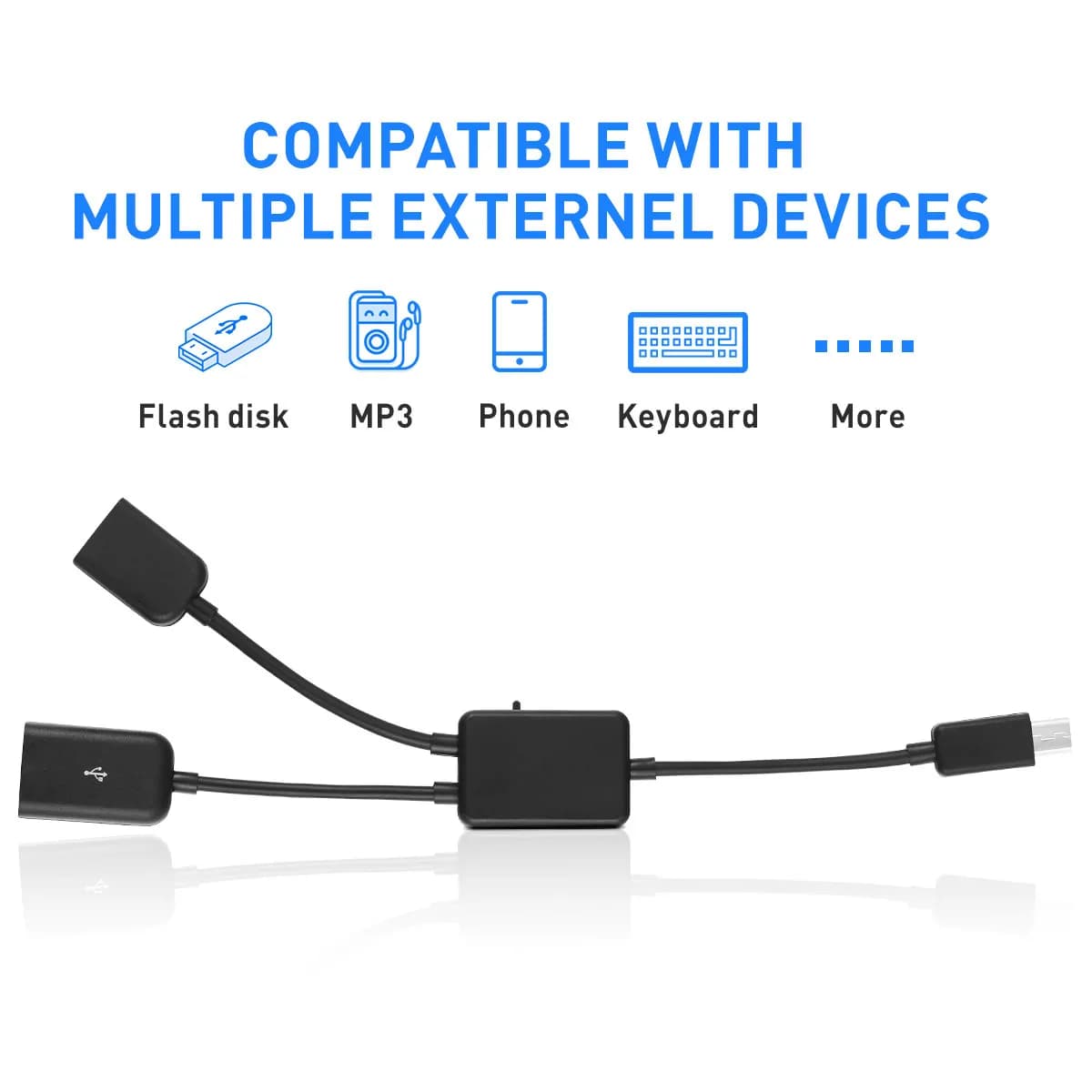 Otg Data Cable USB Adaptor Power Charging Otg Host Cable Cord Adapter for Smartphone Tablet Flash Drive Keyboard