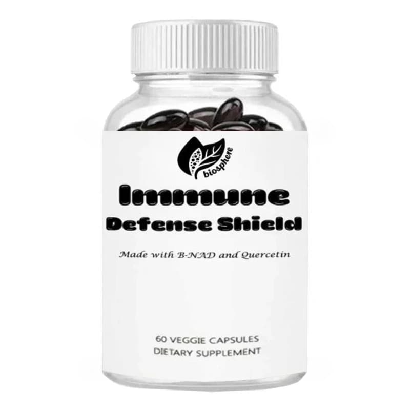 Immune support containing vitamin D, C K2, Quercetin and traces of minerals, NAD digestive enzyme supplement, 60 capsules