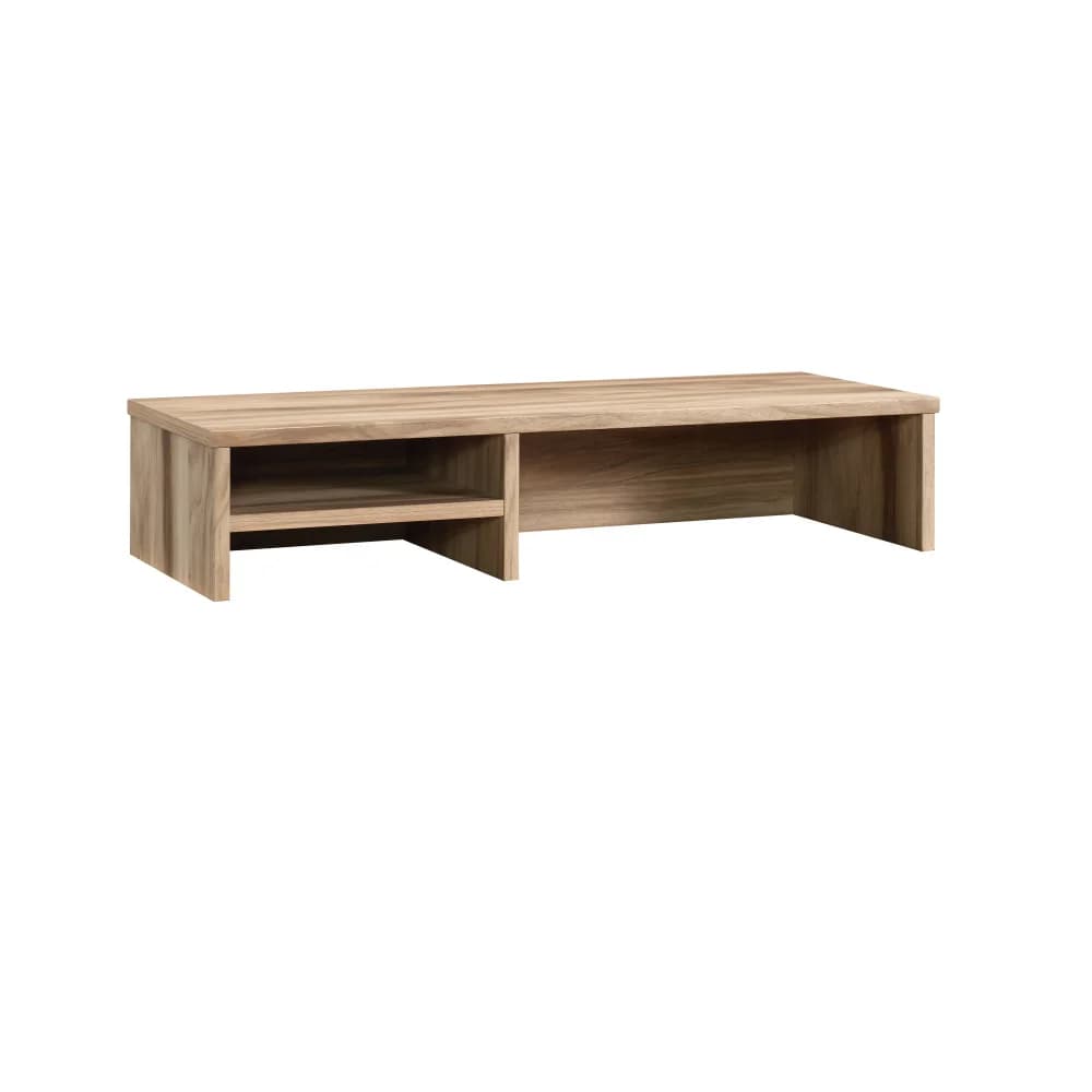Organizer Hutch con libreria, convertitore da scrivania in piedi con finitura marrone