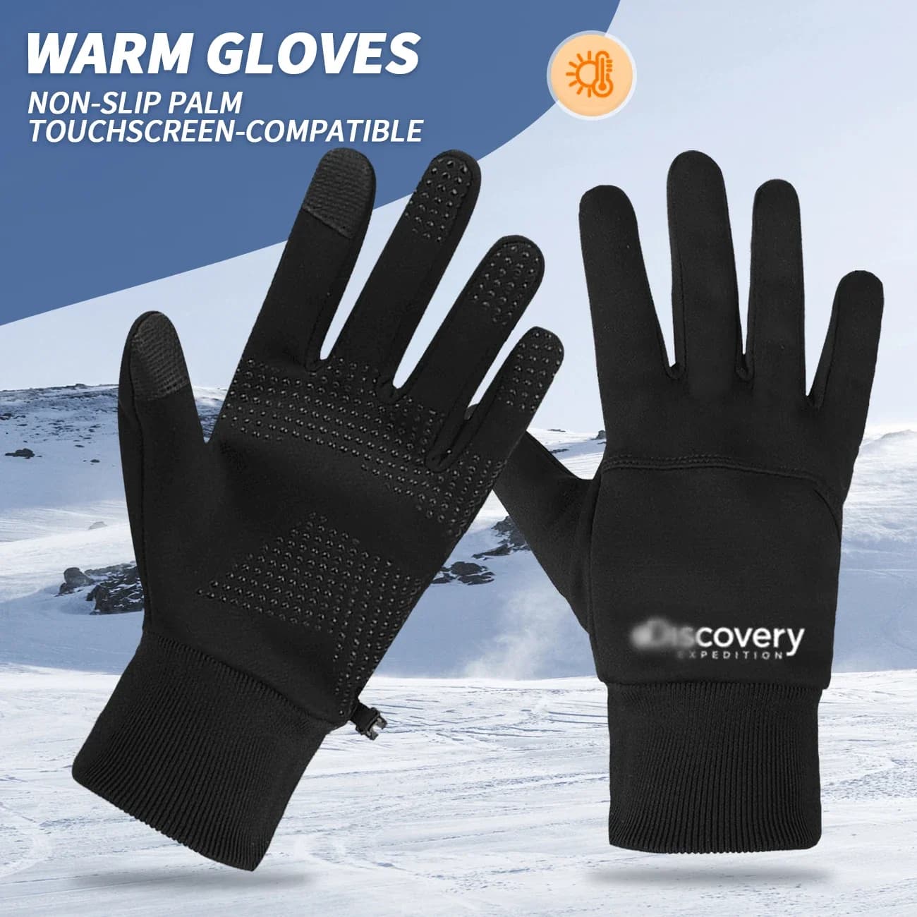 1 paio di guanti da bicicletta invernali da uomo touch screen guanti caldi antivento guanti da esterno per bicicletta caldi con dita intere sportive impermeabili